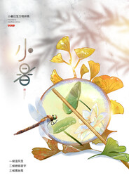 小暑节气传统活动宣传海报素材