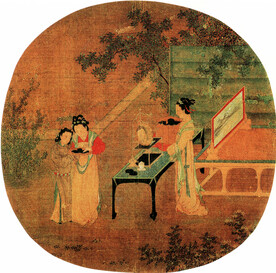 唐代彩绘 仕 
