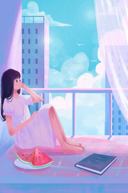 大暑插画 