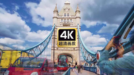 加速视频素材大桥上来往车流人群