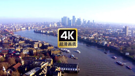 短视频素材航拍海滨城市建筑群