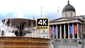 短视频素材国会大厦门前的喷泉