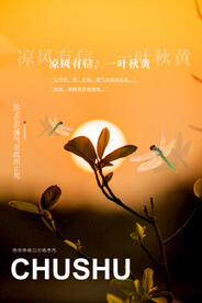 处暑节气活动宣传海报素材