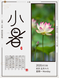 小暑海报 