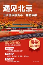 北京旅游旅行活动宣传海报素材