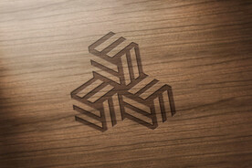 木纹质感logo样机展示