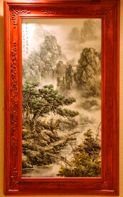 山花瓷板画