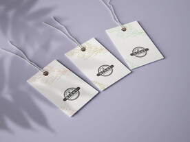 牛皮底纹纸标签吊牌样机