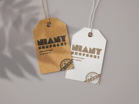 牛皮底纹纸标签吊牌样机