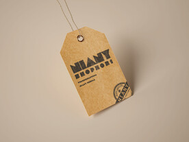 牛皮底纹纸标签吊牌样机