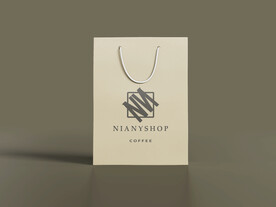 纸质商超购物袋样机PSD模板