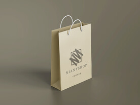 纸质商超购物袋样机PSD模板