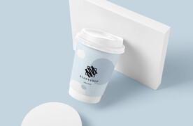 咖啡杯纸杯PSD贴图样机