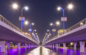 扬州明月湖大桥夜景