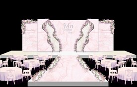 粉红色婚礼舞台背景