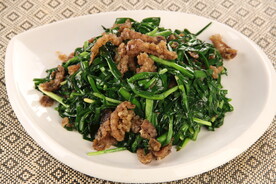 虾爬肉炒韭菜