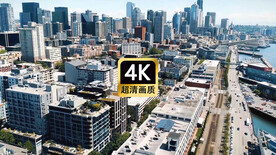 短视频素材航拍海湾城市建筑群