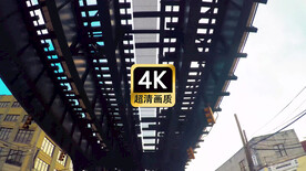 短视频素材高速行驶在高架桥下