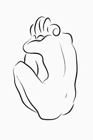 黑白线条装饰画