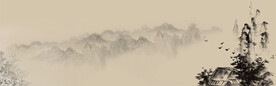中国风水墨banner海报背景