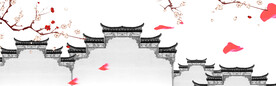 中国风水墨banner海报背景