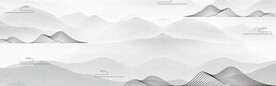 中国风水墨banner海报背景