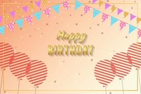 生日背景 节日气球      