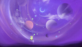 紫色星空插画创意背景图设计