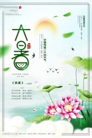  24节气之大暑海报设计图片