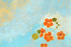 油画花朵背景图片