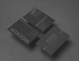 名片样机卡片正反面展示