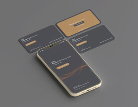 名片卡片和手机屏幕样机