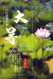 24节气之大暑海报设计图片