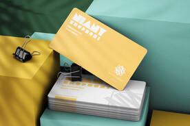 圆角名片展示样机模板