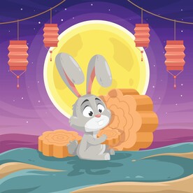 卡通中秋节  