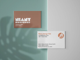 雅致哑光名片样机PSD模板