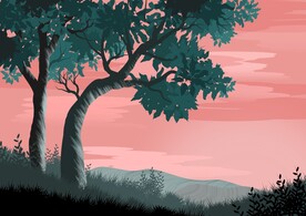 风景插画 