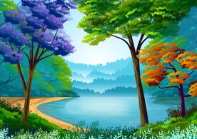风景插画 