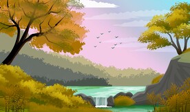 风景插画 