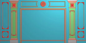 罗马柱整体背景墙