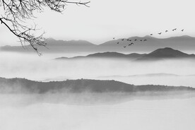 新中式水墨山水图片