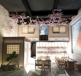 日式寿司店3d模型