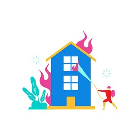 着火了