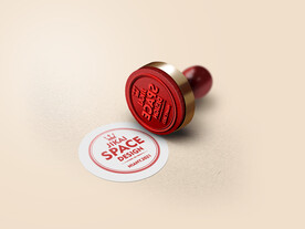 圆形印章橡皮图章贴图样机