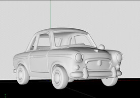 C4D模型玩具小汽车老爷车卡通