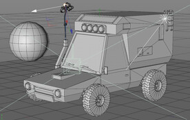 C4D模型吉普车汽车工具车