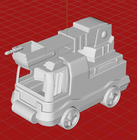 C4D模型玩具汽车工具车