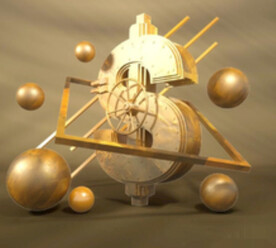 C4D模型金币符号金钱