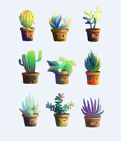 png格式植物花卉手绘素材