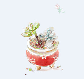 png格式植物花卉手绘素材